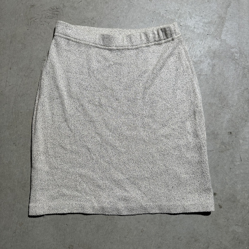 St John Collection Skirt Womens 4 Beige Knit Straight Pencil Short Pull On